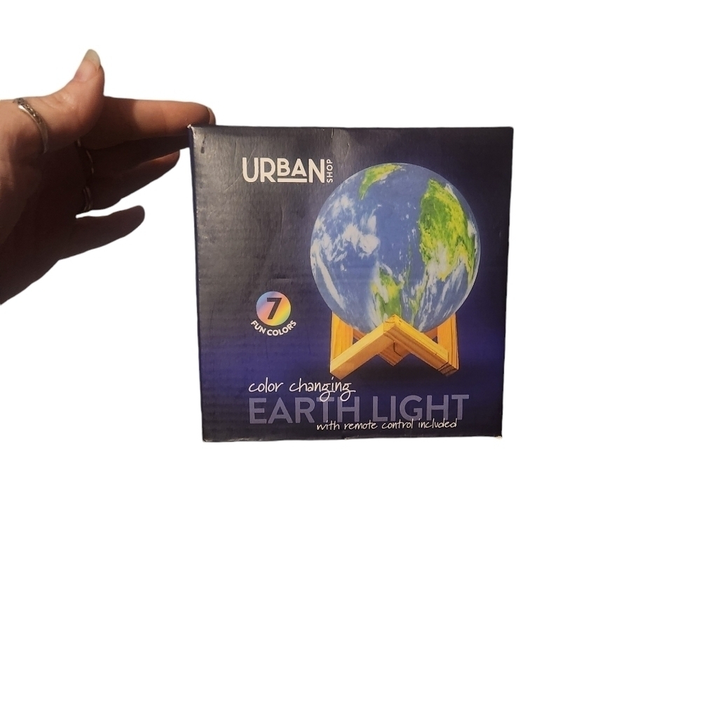 REALISTIC LOOKING PRINTED MULTI-COLOR CHANGING - EARTH LIGHT LAMP.